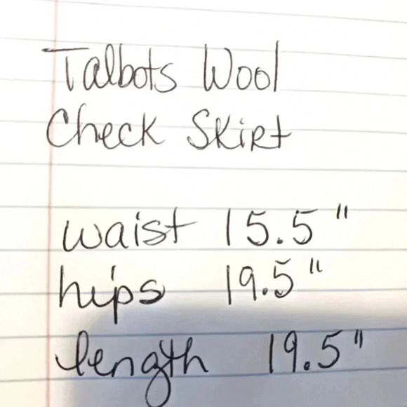 Talbots Wool Lined Festive Red Black Check Plaid mini Skirt. Sz 4 - Picture 10 of 10